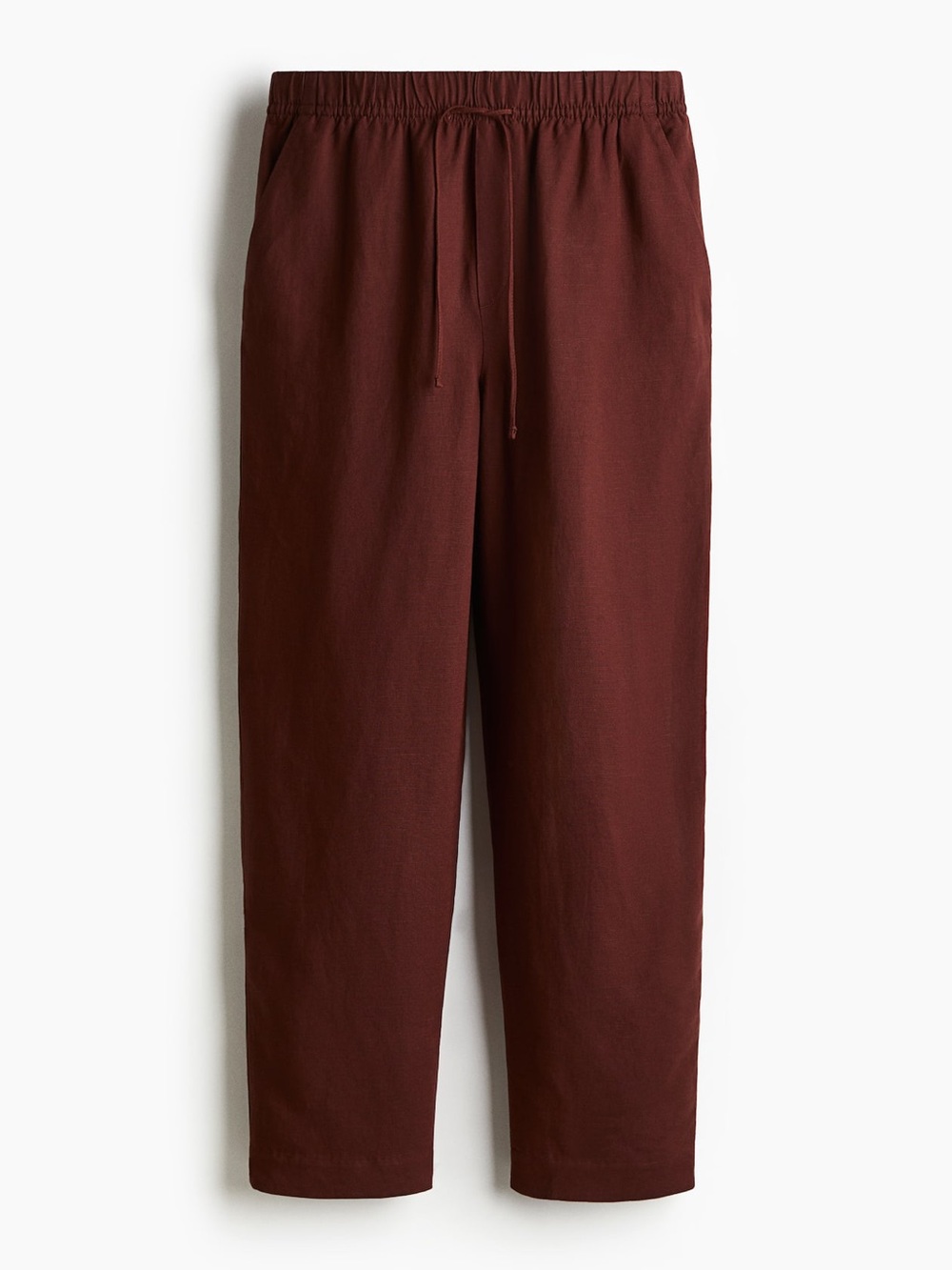 H&M Women's LINEN-BLEND DRAWSTRING PANTS